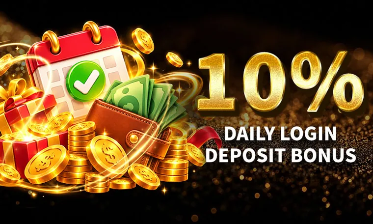 MIDAS55 10% Daily Login Deposit Bonus
