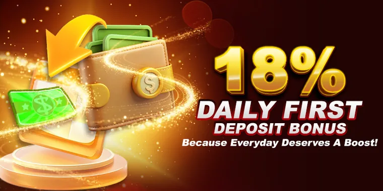 OKLAH88 18% Daily First Deposit Bonus